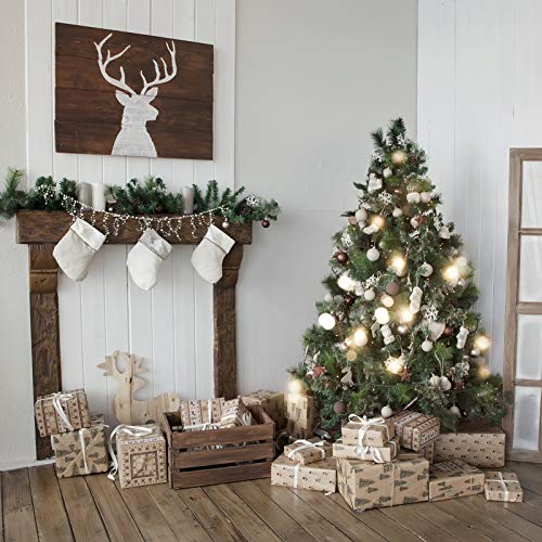 WBHome 6 Feet Premium Spruce Hinged Artificial Christmas Tree, 800 Sprout Branch Tips (Ponderosa Pine, Dunhill Fir and Douglas Fir), Unlit (6FT) - Thumbnail 2