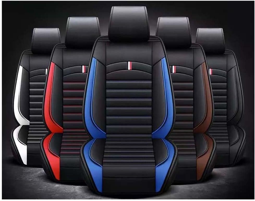 Coprisedile Auto per 5 Sedili Copri per Ford Puma (2019+), Coprisedili Anteriori Auto Eco-Pelle Impermeabili Set Completo di Coprisedili Accessori Auto Interno,Coffee-Line