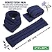 SunnyBay Microwave Heating Pad, Microwavable Heated Neck and Shoulder Wrap for Moist Hot or Cold Therapy, Lightly Weighted with Moldable Flaxseed, 26x6 Inches, Made in USA, Navy Blue