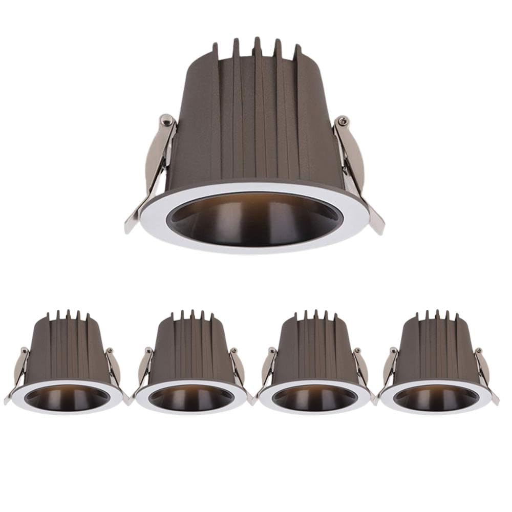 USMJQVZ 5 Pack LED Lights IP67 Waterproof recessed Lights Decorative Recessed Lighting for Shower 5W,7W,10W Aluminum Body Ceiling Spotlight for Bathroom,Parlor,Bedroom,Kitchen,Balcony