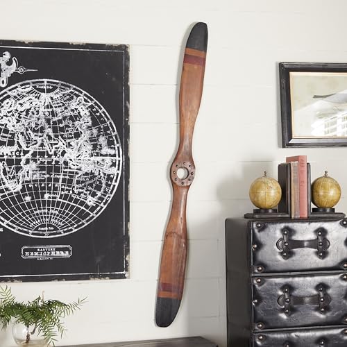 Deco 79 92671 Wood Airplane Propeller Home Decor 2 Blade Wall Sculpture thumb #4
