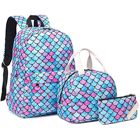 Mimfutu Mermaid 3-in-1 School Backpack Set Cover