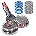 DrRobor Tête de Vadrouille Electrique pour Dyson V11 V10 V15 V8 V7 Aspirateur, Tête de Balai avec Réservoir et 12 Vadrouille Lavable