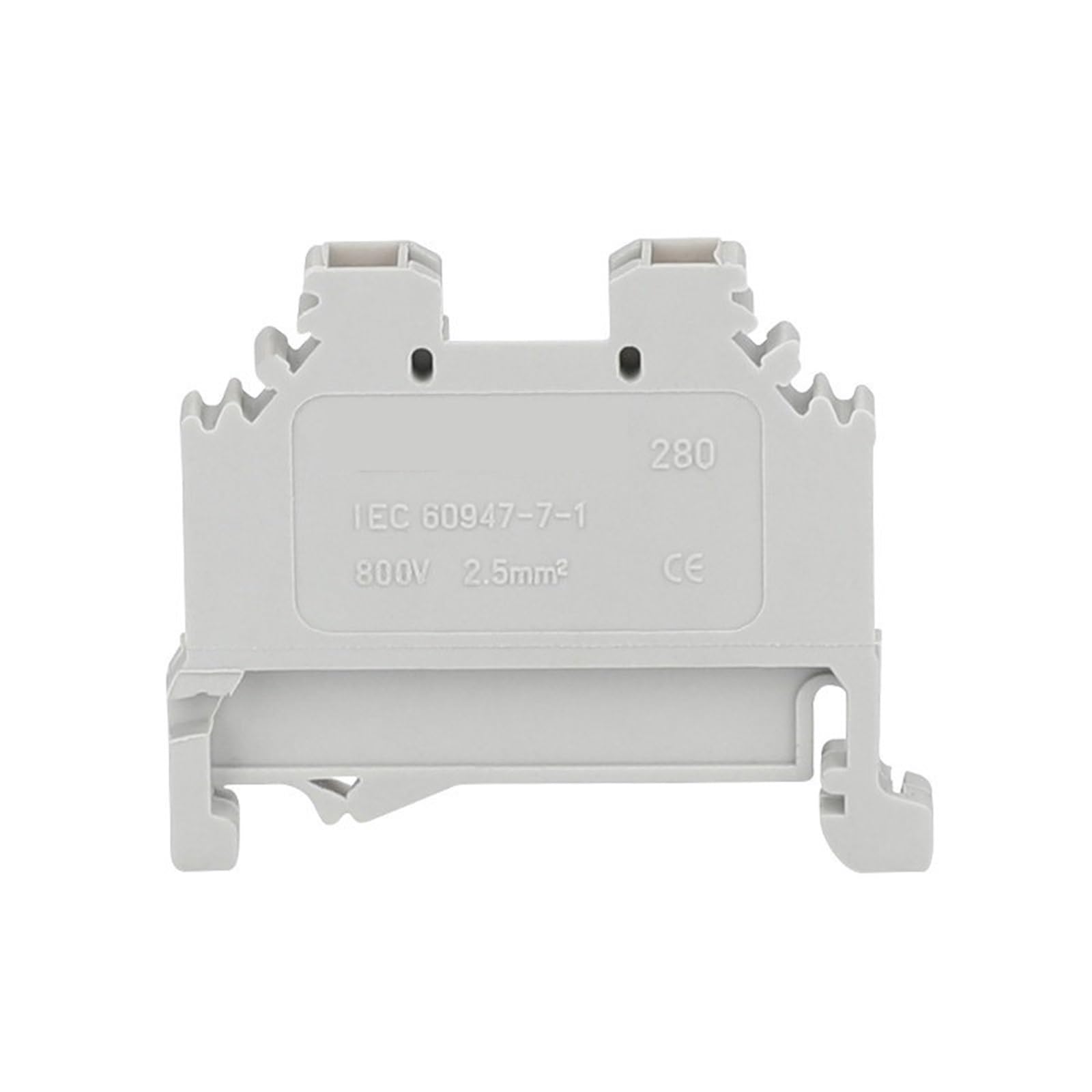10 connettori a gabbia a molla 280-101, 2 conduttori, 5 mm², 280 101, binario DIN