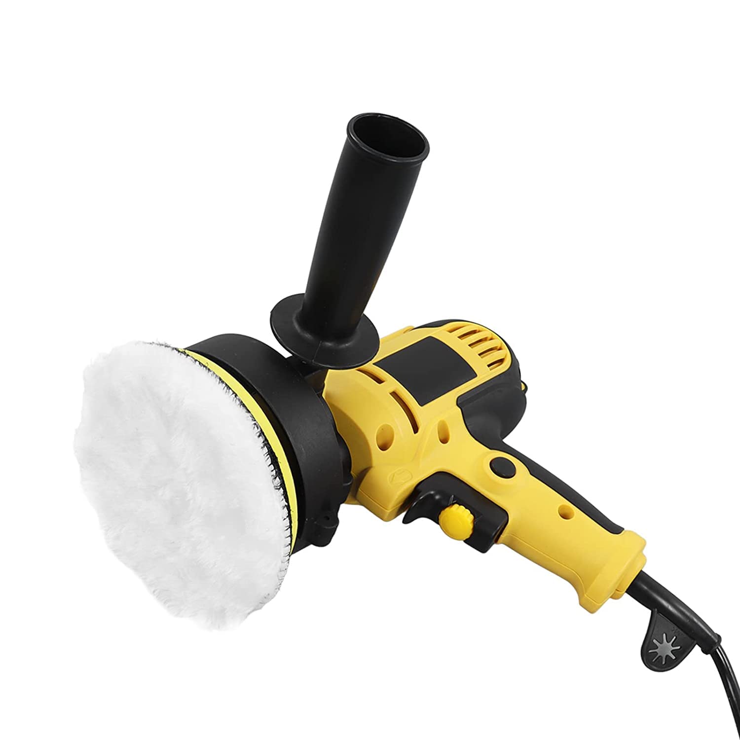 Lucidatrice per auto elettrica 700W Lucidatrice portatile levigatrice rotativa da carrozzeria disco 125 mm 6 Velocità Variabili 600-3700 giri/min