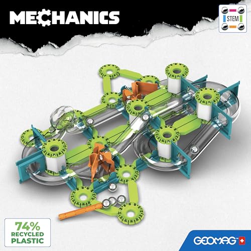 Geomag Mechanics Gravity Loops & Turns Jeu Educatif et Créatif pour Les Enfants Blocs de Construction Magnétiques Circuit avec Blocs Magnétiques Lot de 130 Pièces - vue 4