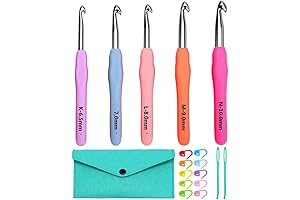 Yarniss large ergonomic crochet hooks 6. 5mm 7. 0mm 8. 0mm 9....