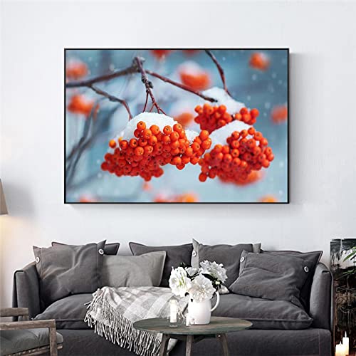 Affiches impressions sur toile de paysage enneigé KEBIA 35x50cm pour salon