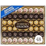 Ferrero Rocher Collection, Fine Hazelnut Milk Chocolates, 48 Count, Gift Box, Assorted Coconut Candy and Chocolates, 18.2 oz