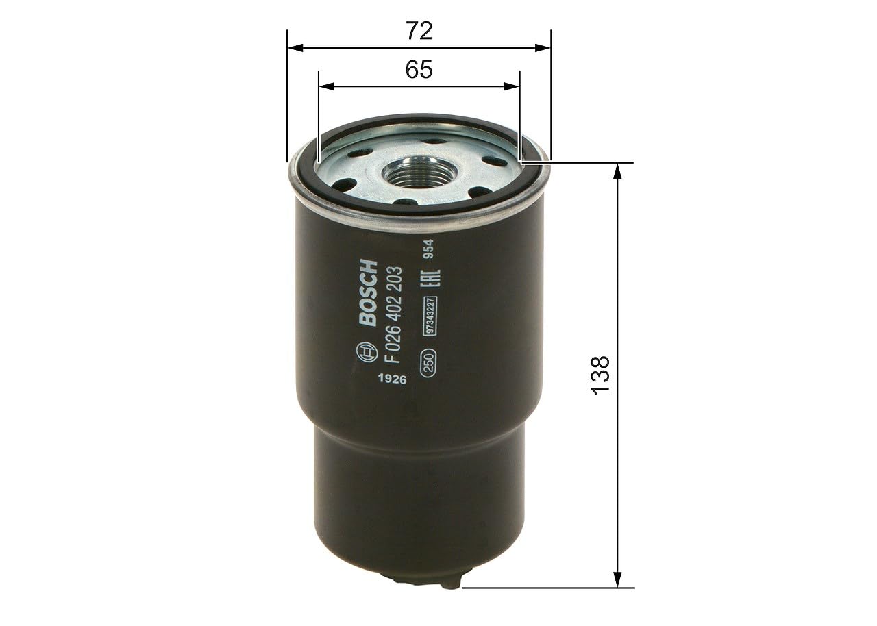 Filtro Diesel per Auto Bosch N2203 - Separa le particelle e l'acqua dal carburante, protegge il sistema di iniezione