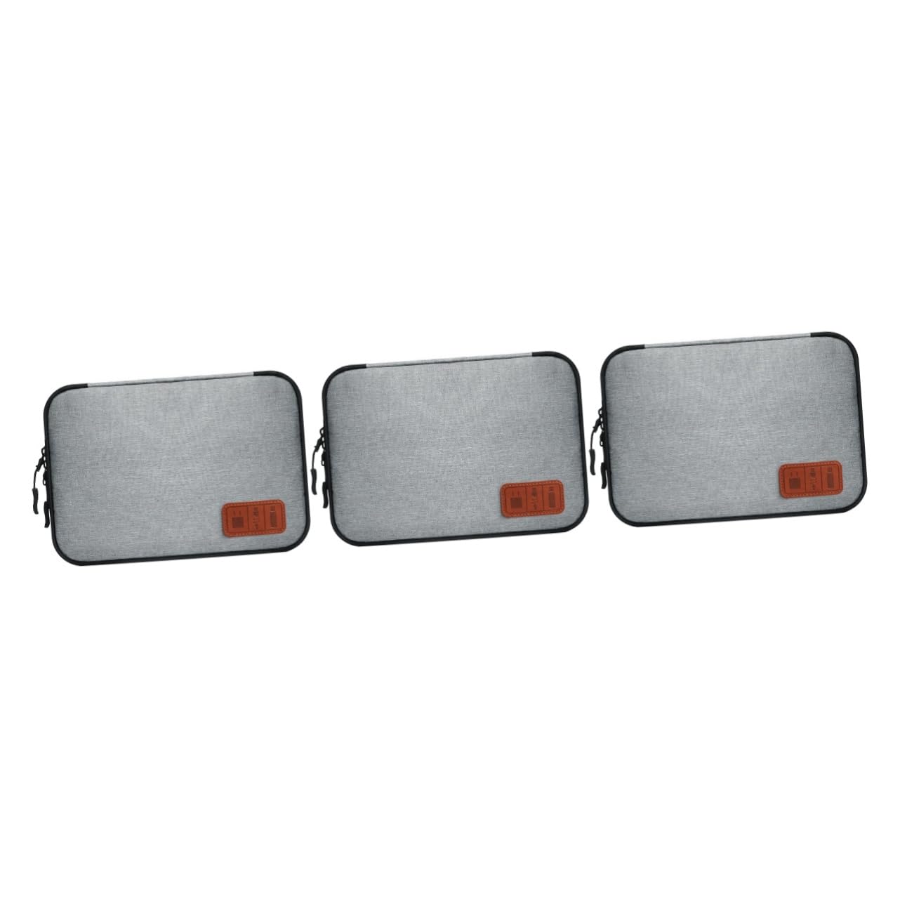 HOMSFOU 3pièces Organisateur De Câbles De Voyage Pochette Multifonctionnelle pour Accessoires Électroniques Rangement Compact Et Léger Design à Plusieurs Partitions Fermeture Éclair