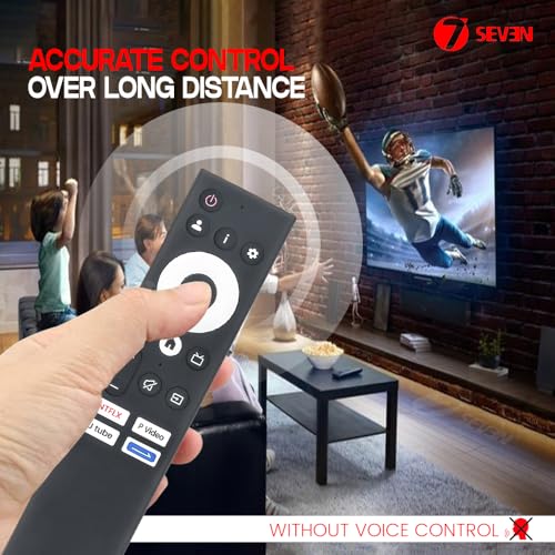 Image of 7SEVEN Compatible with Intex Google TV Remote Control Fit for SGV3201 | SGFV4301 | SGUV5001 | SGQV5501 Models 4K LED FHD UHD Television Non Voice Command - Match Keys Exactly with Existing Remote