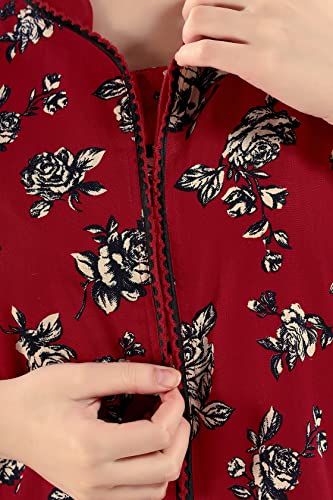 Image of AV2 Women Printed Cotton Nightwear Nighty|Womens Night Wear Maxi 7209