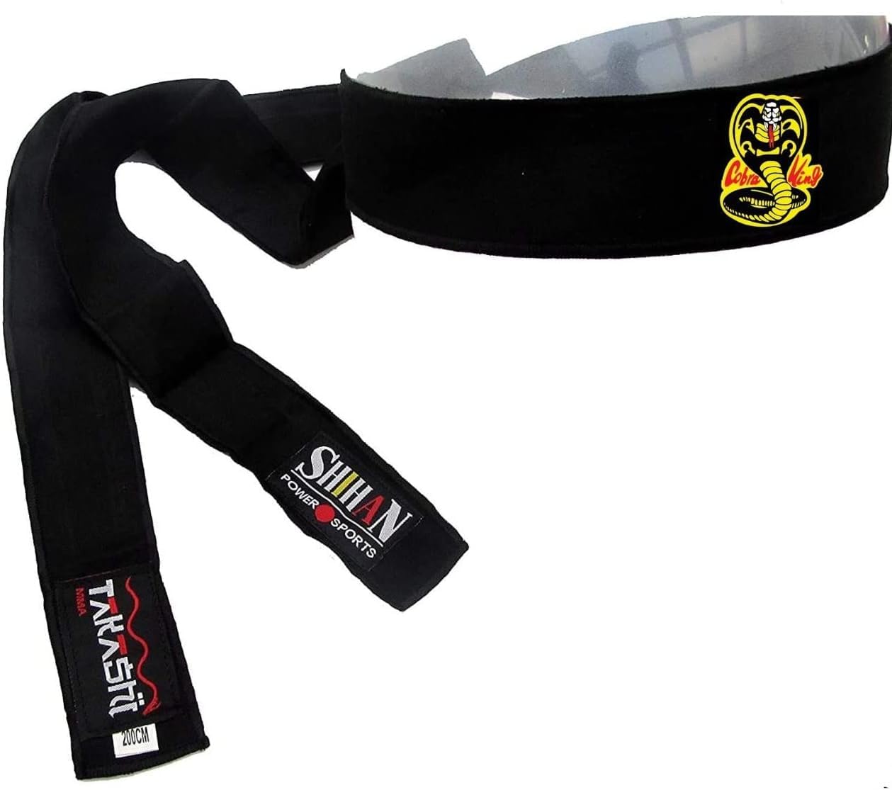Cobra gold Snake Tenugui Samurai Warrior Kendo Headband 200cm Ninja Karate Kid-Daniel LaRusso