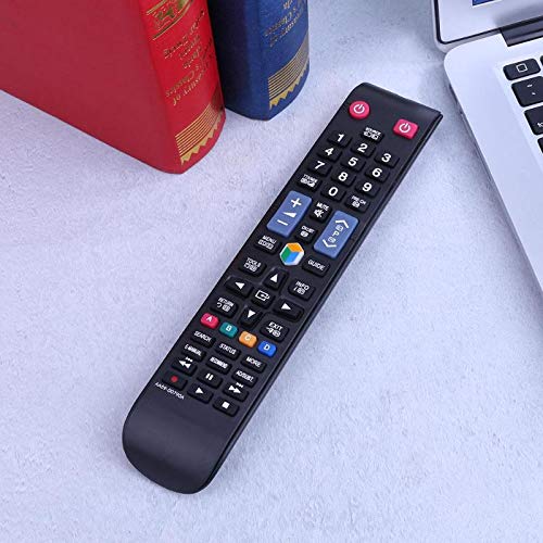 Calvas - Telecomando di ricambio per TV Samsung AA59-00790A 3D Smart TV 433 MHz, materiale ABS, nero