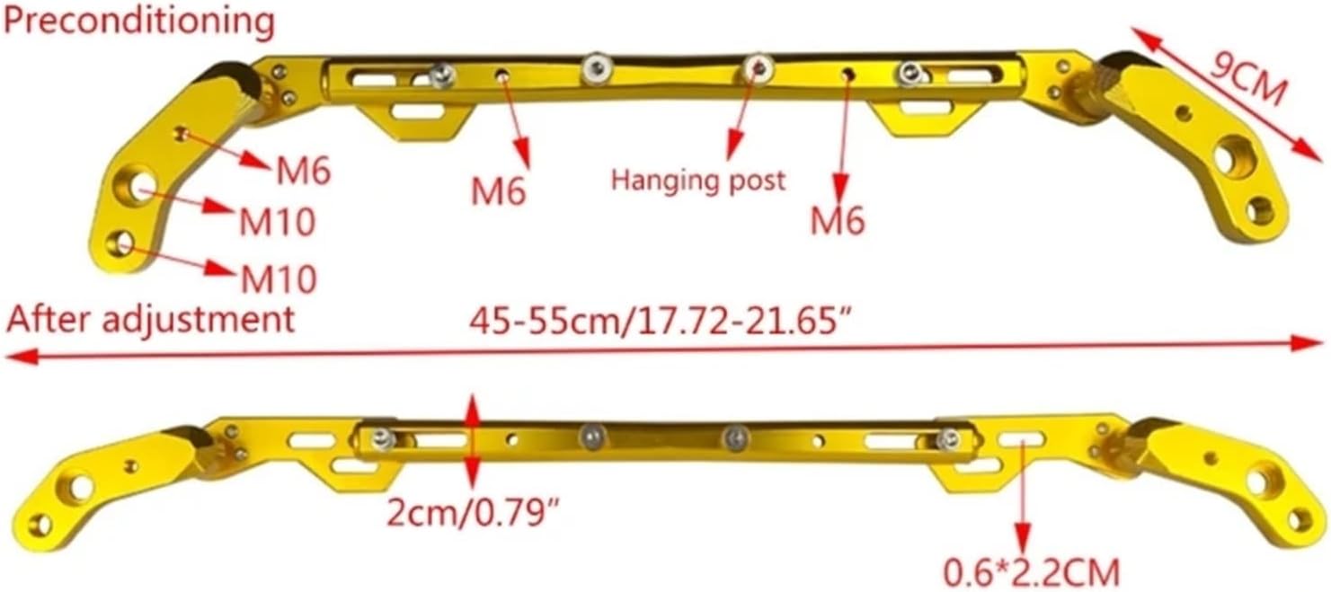 ハンドルバー補強バー Xmax300 XMAX250用 ユニバーサルバイクバランスバー アルミクロスバー ハンドルバー強化 延長レバ