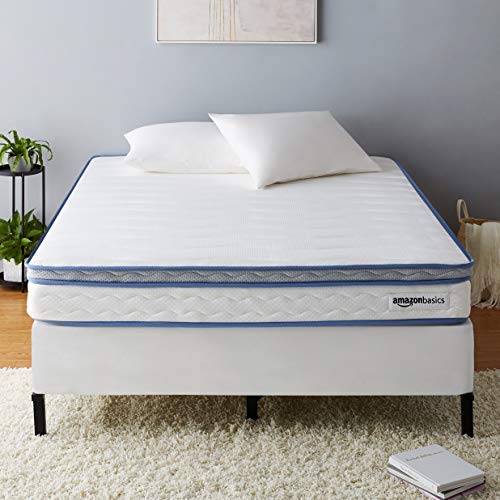 AmazonBasics Hybrid Mattress Plush Memory Foam Feel with Strong