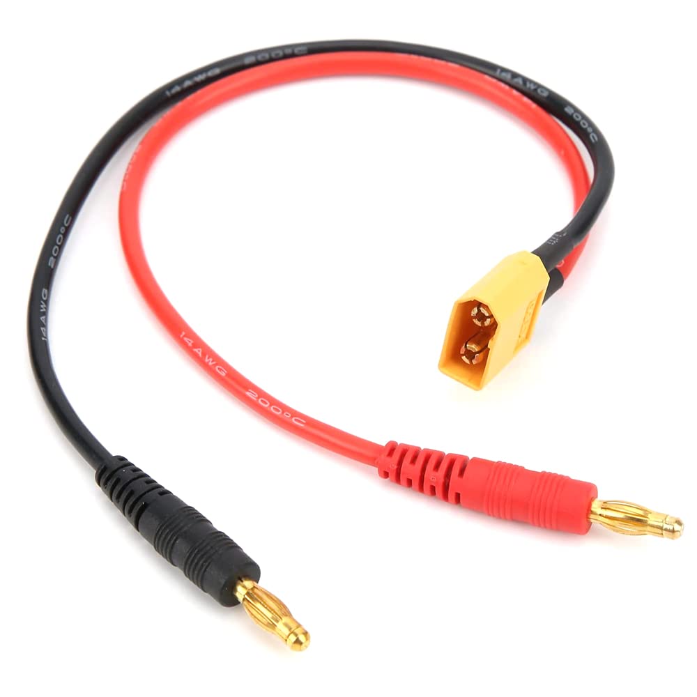 HOBBYMATERc Battery Charger Connection Cable XT60-4mm Bullet Plug