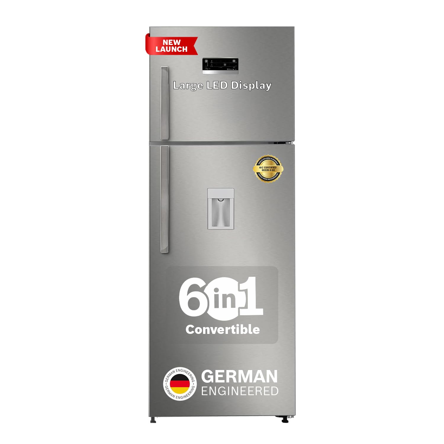Bosch 368L, 1 Star, Frost Free Double Door Refrigerator with 2.5 L