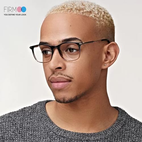 Image of Firmoo Blue Light Glasses for Women Men, Reading Glasses 0.0x-3.0x, Ultra Light Square Frame, Premium TR90 & Metal Blend