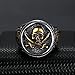 GNEHSL Bague Punk Gothique Vintage - 316L Créativité Double Couteau Pirate Chevalière Crâne Bague Pouce, Empilable Rocker Biker Bague Unisexe, Cadeau De Noël pour Hommes Femmes, Style A, 11