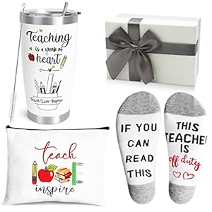 Teacher Appreciation Gifts,Best Teacher Gifts for Women,Teacher Retirement Graduation Gifts with 20 OZ Wine Tumbler,Unique Makeup Bag Gifts for Teachers,Thank You,Birthday,Christmas Gifts Teacher Appreciation GiftsBest Teacher Gifts for WomenTeacher Retirement Graduation Gifts with 20 OZ Wine TumblerUnique Makeup Bag Gifts for TeachersThank YouBirthdayChristmas Gifts