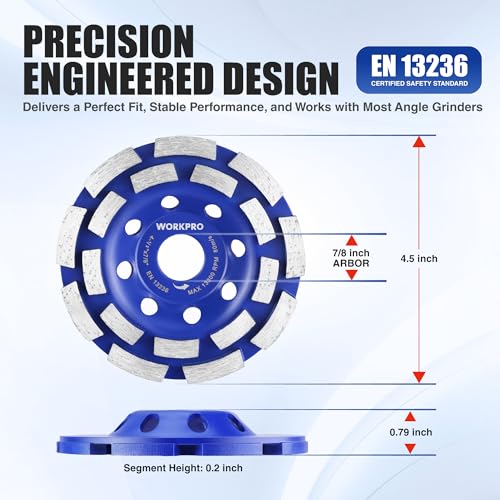 WORKPRO Double Row Diamond Cup Wheel