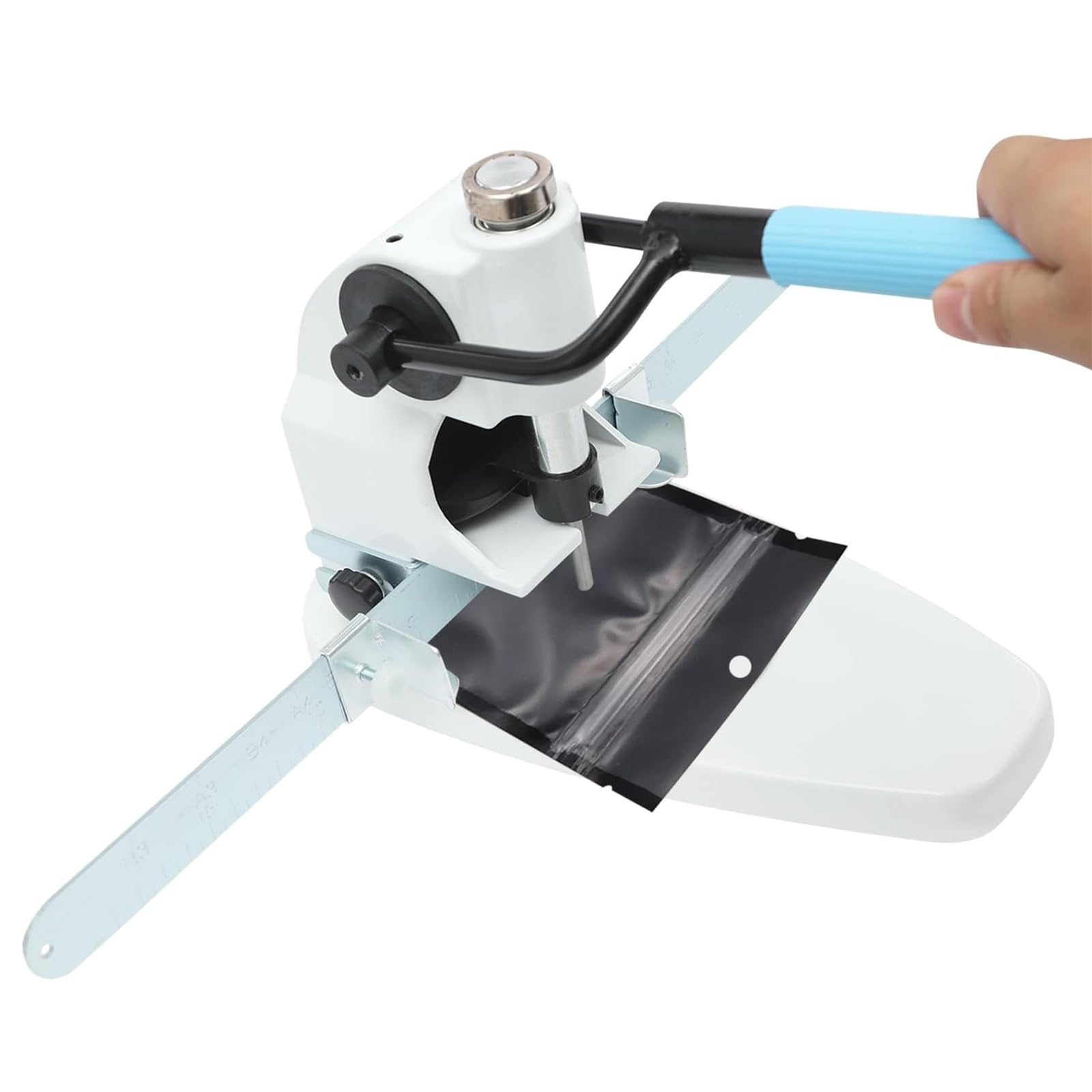 Perforatrice Manuale a Foro Singolo Heavy Duty – Capacità 300 Fogli, Punte da 3 mm 4 mm 8 mm, Righello di Posizionamento Regolabile per Casa, Scuola & Ufficio