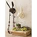 Kalalou CXX2234 KALALOU Rustic Cast Iron Rabbit Wall Hook, One Size, Brown
