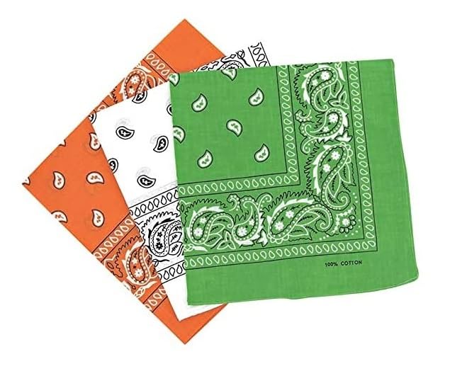 3 Pcs The Original Bandana in Premium 100% Soft Cotton Superior Thickness Paisley Pattern with Multi Exclusive Colors-image-3