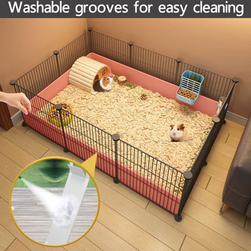 Cage portable pour cochon d'Inde – Cage pour hérisson et hamster avec fond en plastique imperméable, clôture de cour pour animaux de compagnie, idéale pour les petits animaux de compagnie