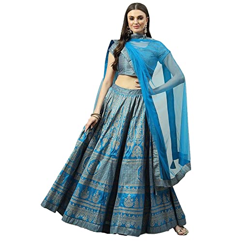Image of BIBA Womens Polyester Readymade Lehenga Set