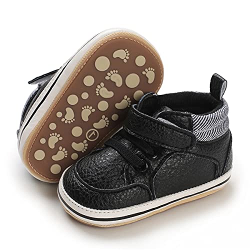 Image of E-FAK Baby Shoes Boys Girls Infant Sneakers Non-Slip Rubber Sole Toddler Crib First Walker Shoes
