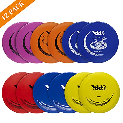 image for GOOSO Disc Golf Set with Bag - 12 PCS Flying Disc Golf Discs for Begin
