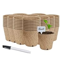 Algopix Similar Product 9 - Comfecto 100 Pcs Peat Pots Bulk 3 inch