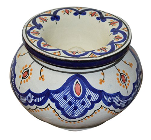 Ceramic Ashtrays Hand Made Moroccan smokeless Ceramic Vivid Colors X-large