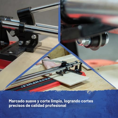Cortadora de azulejos manual con doble guía rígida para gres de 10 mm 5