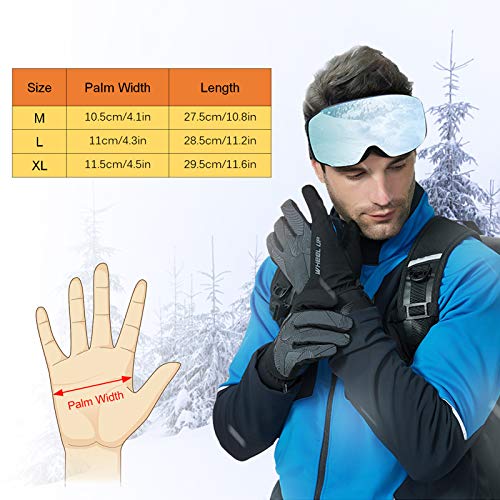 Luvas, Romacci Luvas de inverno Luvas à prova d'água à prova de vento Luvas de snowboard quente Luv