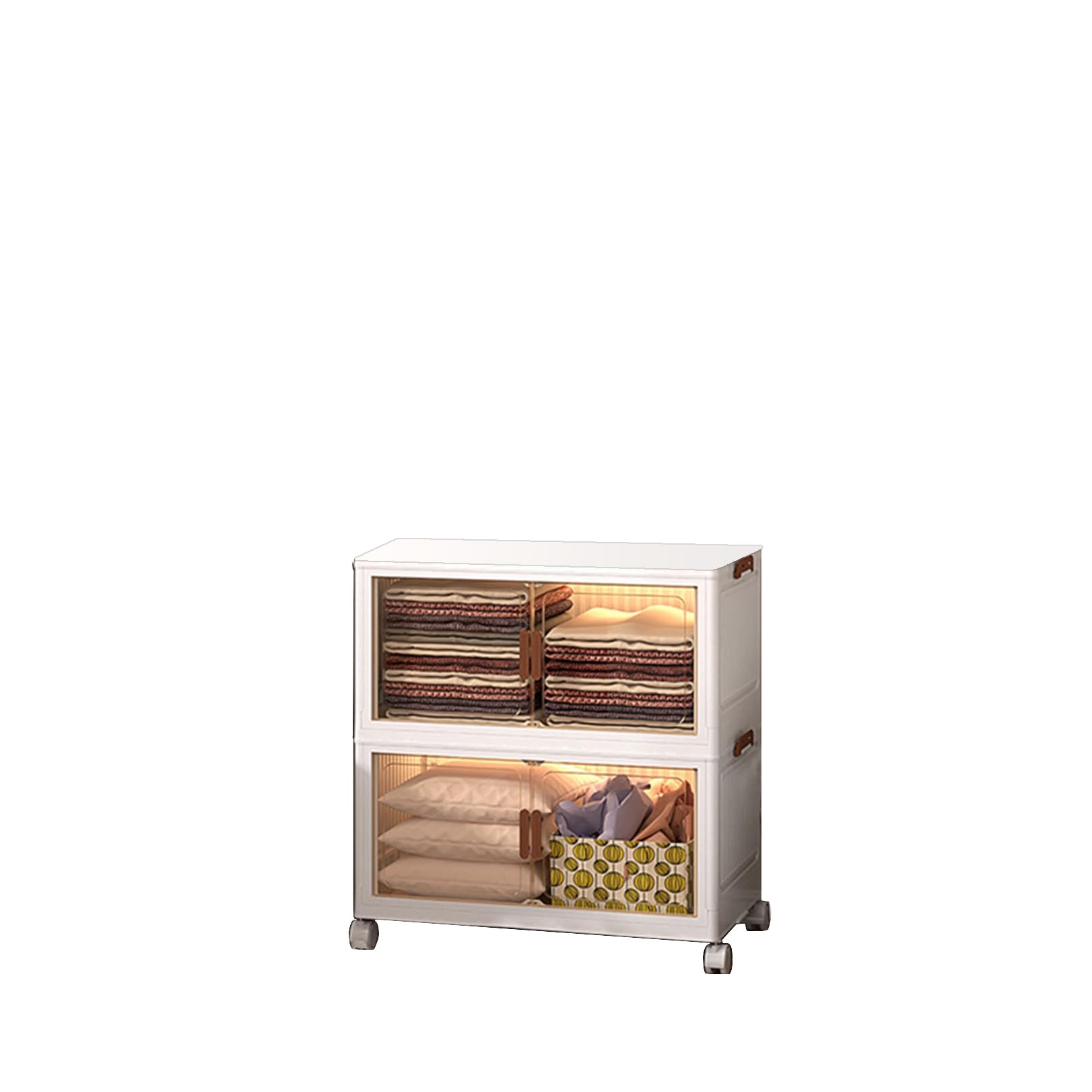 Aufbewahrungsbox mit Deckel 2 Pack Transparent Stapelboxen Kunststoffbox für Wohnzimmer - Strapazierfähige Plastikboxen Aufbewahrungsboxen aus Kunststoff für Büro