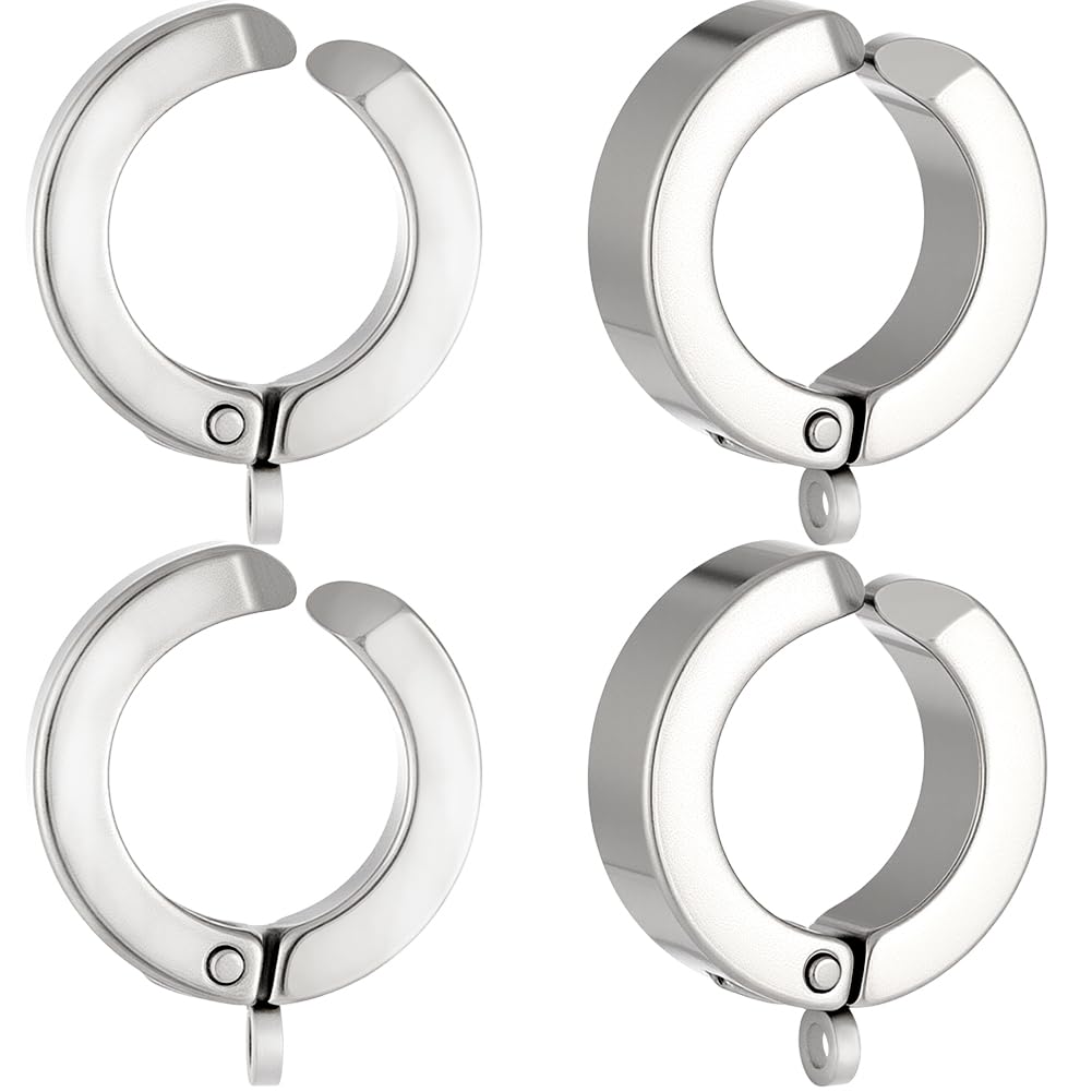 Beebeecraft 20 pz 304 Clip per Orecchini in Acciaio Inossidabile Convertitori per Orecchini A Cerchio Huggie con Clip in Metallo Argento da 15.5x13x4mm per La Creazione di Gioielli Fai da Te.