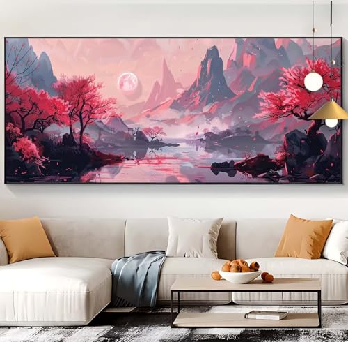 Diamond painting paysage XXL 60x130cm pour chasser le stress quotidien