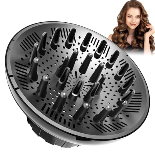 Embout diffuseur universel pour sèche-cheveux - Diamètre : 3,5-6,6 cm - Pour cheveux diffuseurs - Volume maximum sans frisottis - Sèche-cheveux bouclés...