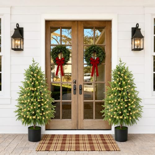 2 Pack, Pre-Lit 3FT Artificial Norfolk - image 1
