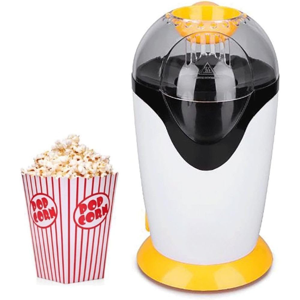 drumstone electric popcorn maker – healthy oil-free hot air popper with quick popping technology & 5-year warranty