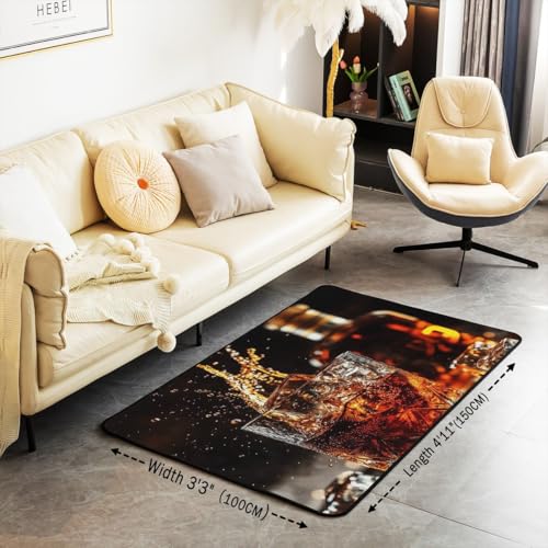Tapete decorativo Manfei de 3'x5' con patrón geométrico miniatura 3