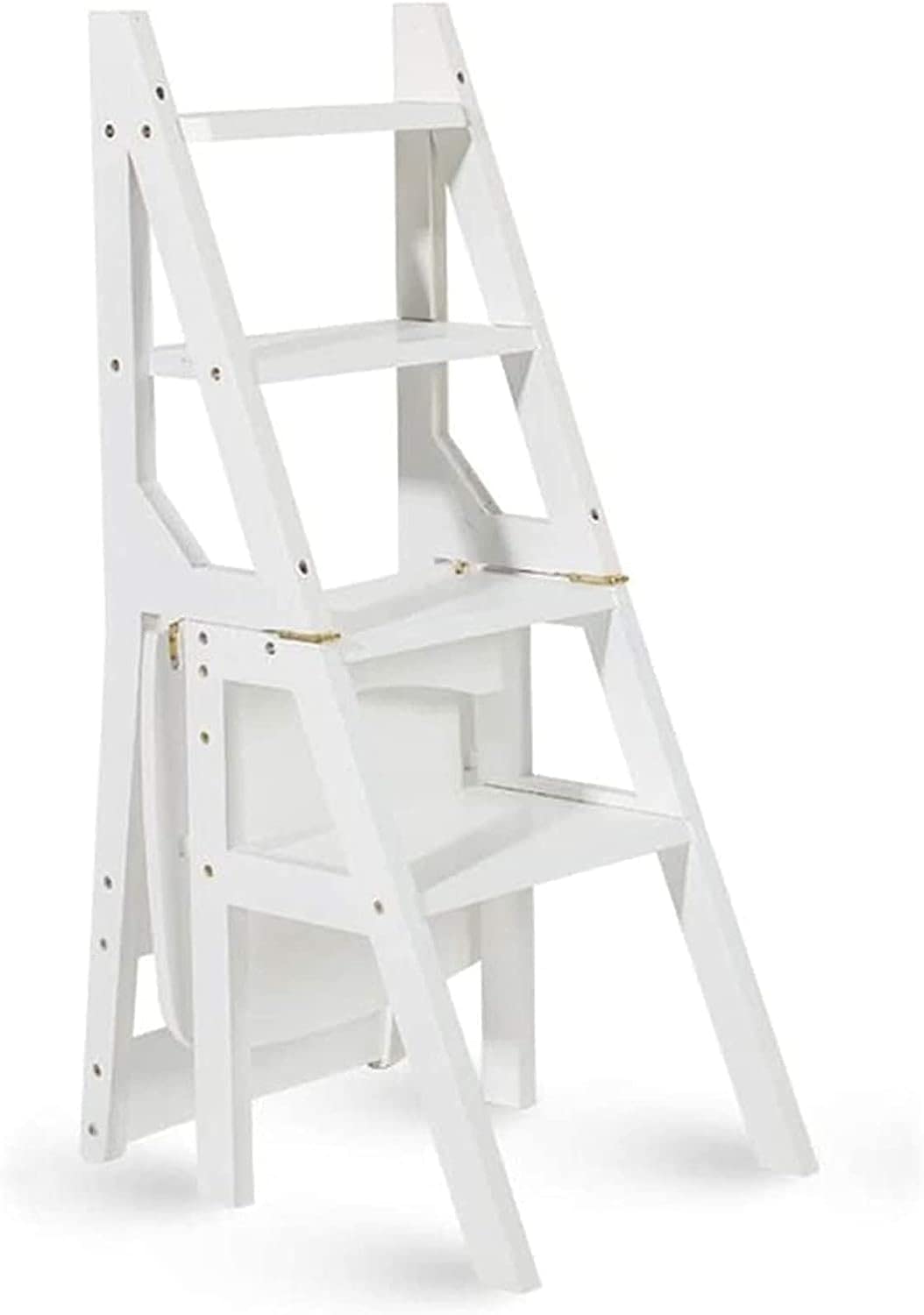 Échelle chaise cuisine pliable OKUOKA escabeau 4 marches et support de plante