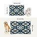 KJIZMO Blue Tile Dog Bed Mat, Soft Comfortable Warm Crate Pad with Anti-Slip Bottom, Machine Washable Pet Mattress for Pets Sleeping for Large Medium Dogs & Cats 24x18in