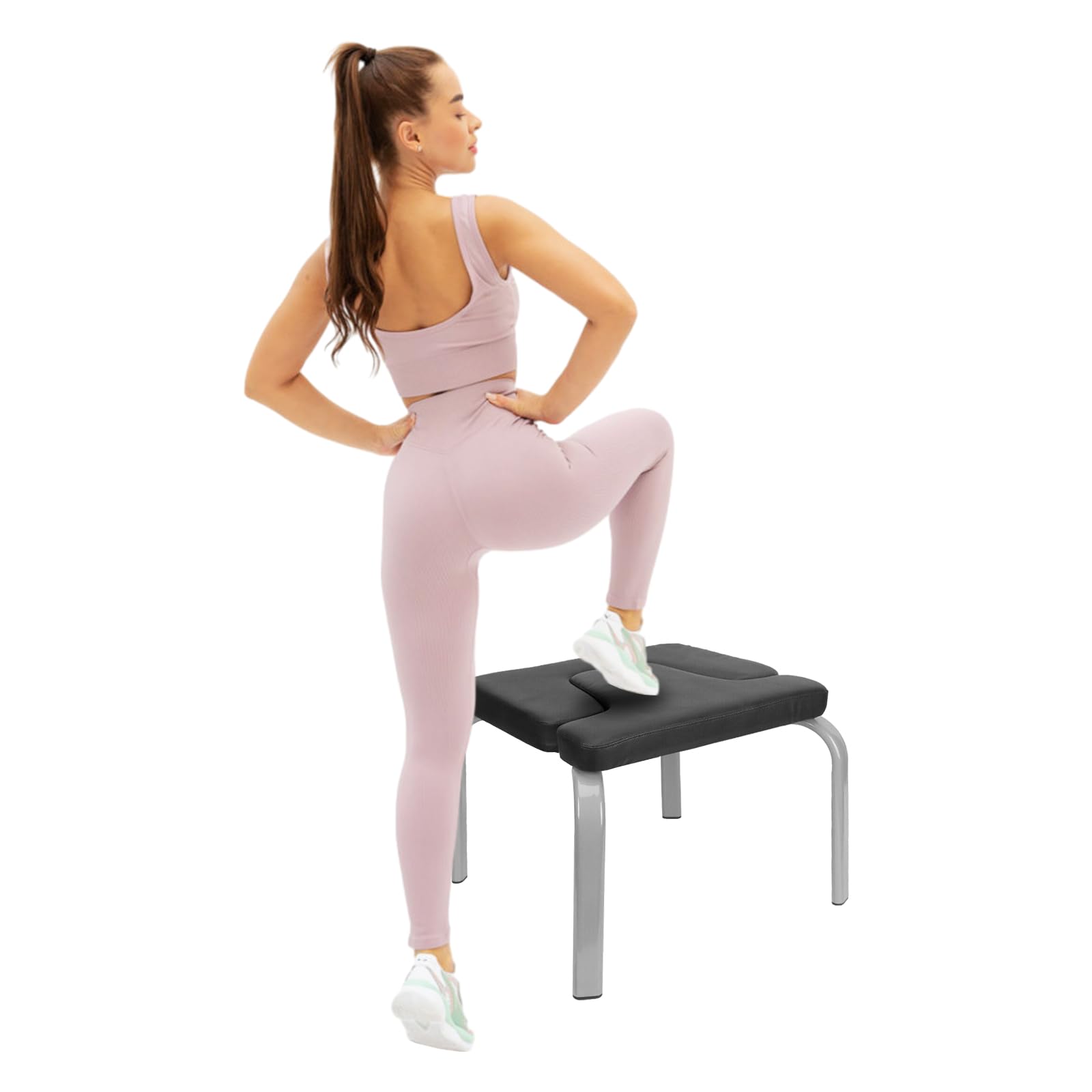 Yoga Hocker Kopfstand Kopfstandhocker Safe Kopfstandstuhl Trainingsstuhl Chair Bank Stuhl, PU Auflagen, Yoga Stuhl zur Handstand-Übung Sport bungs Fitness Ausr stungen Familien Turnhalle