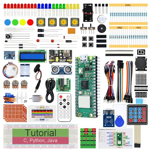 Image of REES52 Ultimate Starter Kit for Compatible with Raspberry Pi Pico W (Included) (Compatible with Arduino IDE), 687-Page Detailed Tutorial, 222 Items, 112 Projects, Python C Java Code