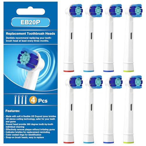 Voguish Recambios Cepillos Compatible con Oral B Braun,8 Piezas